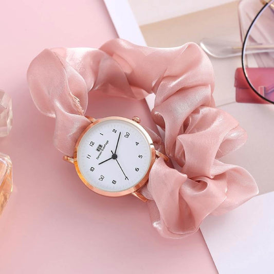 Alloy Ribbon Streamer Korean Watch for Girls
